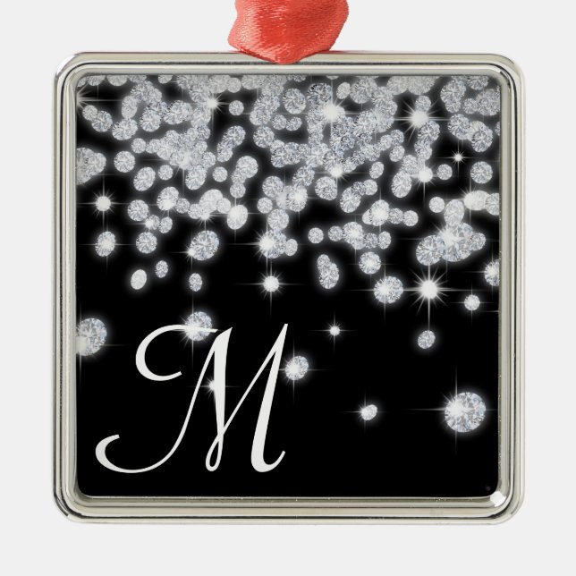 Diamond Jewels Jewellery Monogram Initial Ornament (Front)