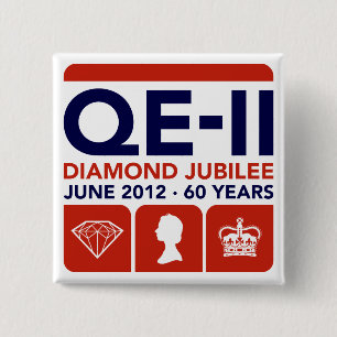 Diamond Jubilee Commemorative T-Shirt 15 Cm Square Badge