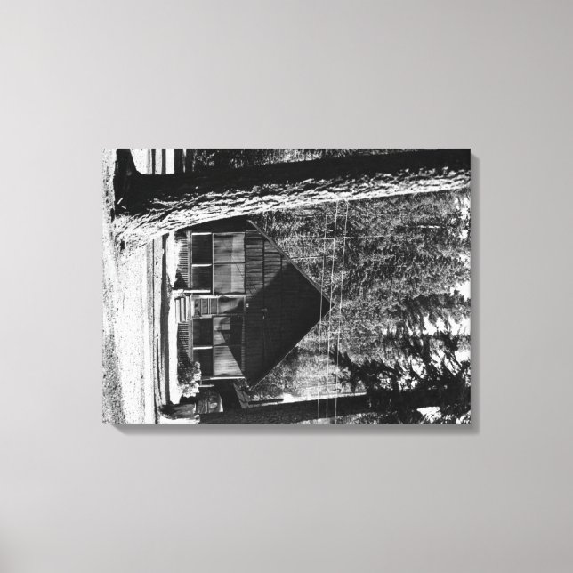 Diamond Lake, Oregon Cabin View Photograph Canvas Print (Front)