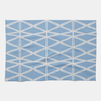 Diamond Lattice contemporary modern triangle blue Tea Towel