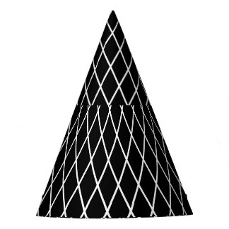 Diamond lattice geometric texture. party hat