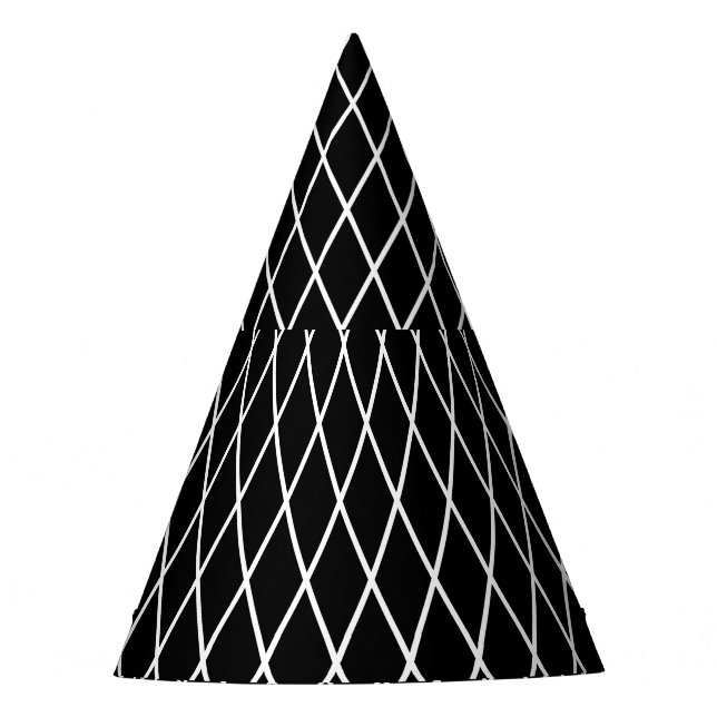 Diamond lattice geometric texture. party hat (Front)