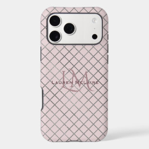 Diamond & Light Rose Taupe Monogram