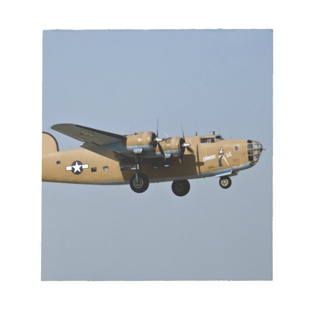 Diamond Lil B-24 Bomber, landing at Oshkosh, Notepad (Front)