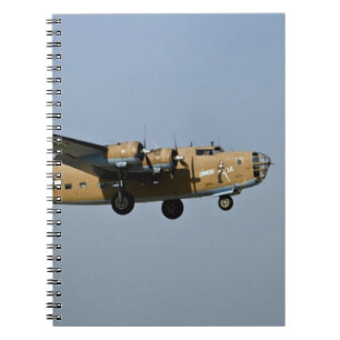 Diamond Lil B-24 Bomber, landing at Oshkosh, Spiral Notebook