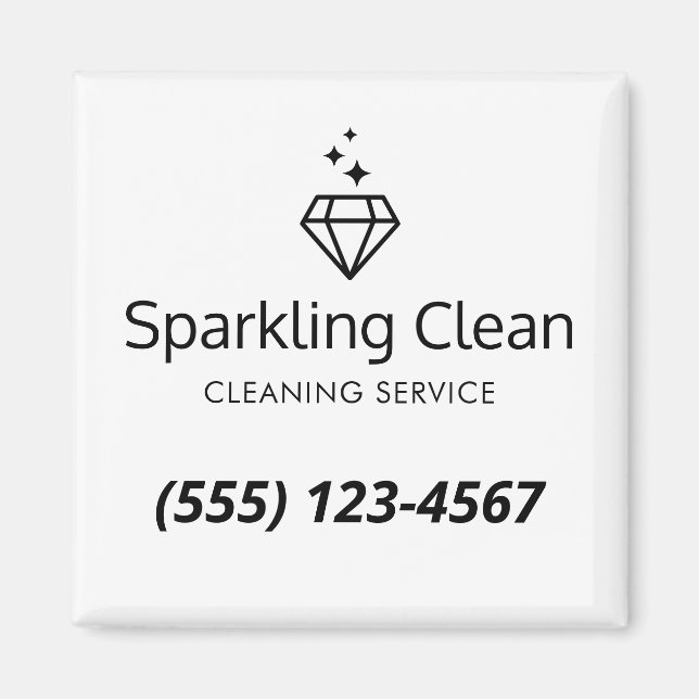 Diamond Logo House Cleaning Service Magnet (Front)