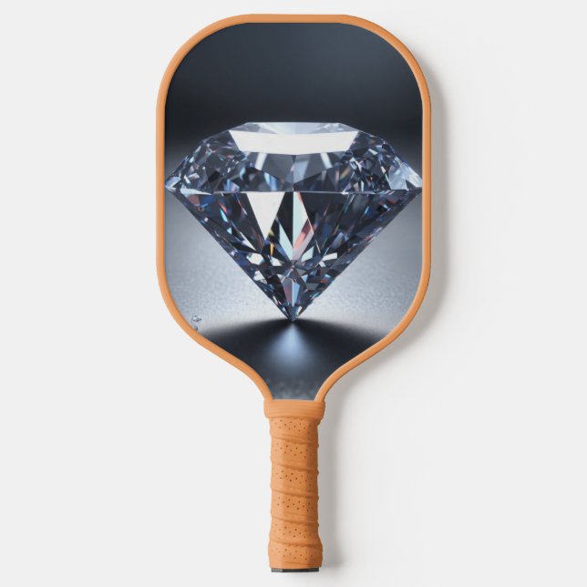 Diamond Logo Tan Pickleball Paddle Cover (Front)