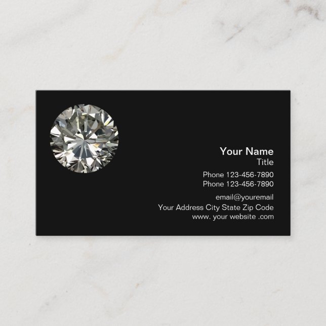 Diamond Logo Template Business Card (Front)
