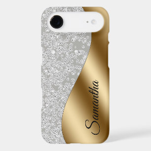 Diamond Look Bling Gold Metal Personalised