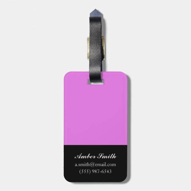 Diamond Luggage Tag (Back Vertical)
