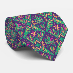Diamond Masquerade Mardi Gras Tie