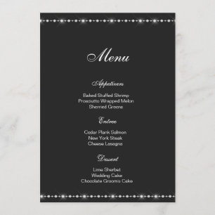 Diamond Menu Card