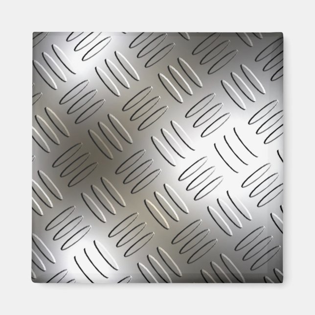 Diamond Metal Look Plate Magnet (Front)