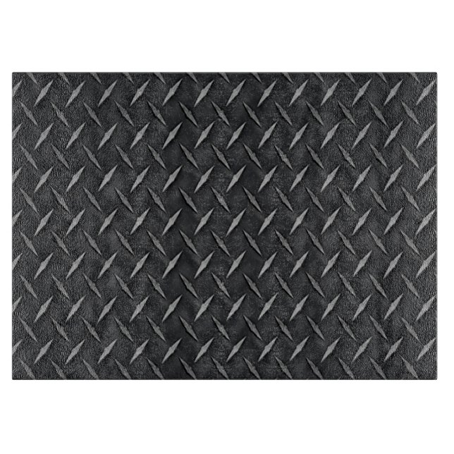 Diamond Metal Plate Cutting Board (Front)