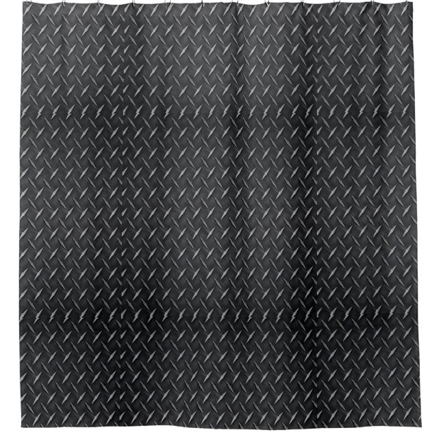 Diamond Metal Plate Shower Curtain (Front)