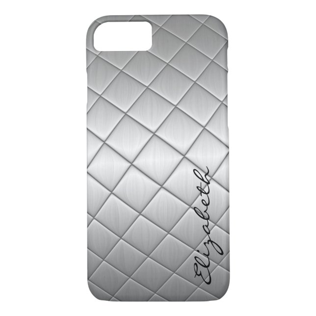 Diamond Metallic Stainless Steel Metal Look Case-Mate iPhone Case (Back)