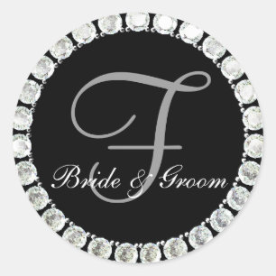 Diamond monogram F customisable seal