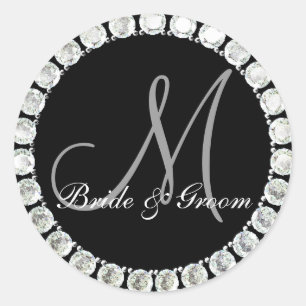 Diamond monogram M customisable seal