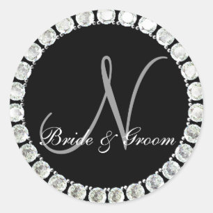 Diamond monogram N customisable seal