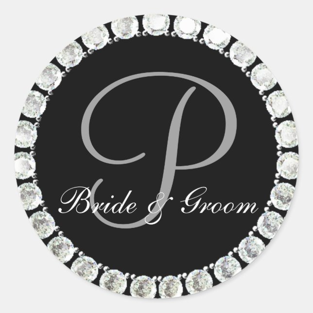 Diamond monogram P customisable seal (Front)