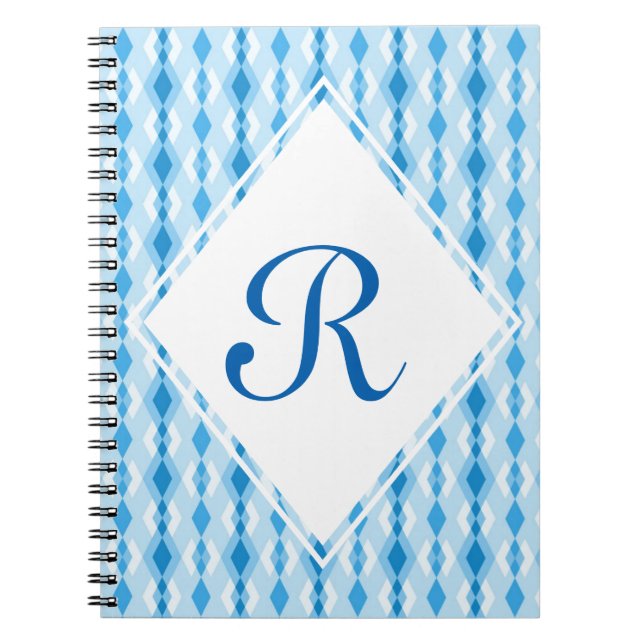 Diamond Monogram Spiral Notebook (Front)