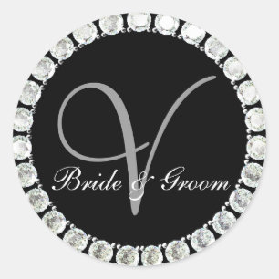 Diamond monogram V customisable seal