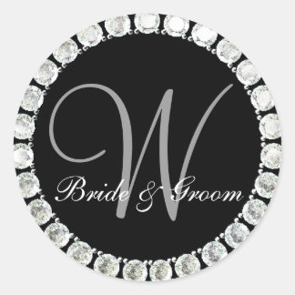 Diamond monogram W customisable seal