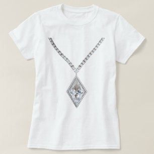 Diamond Necklace White T-Shirt