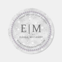 Diamond Neutral Elegant Round Branding Thank You