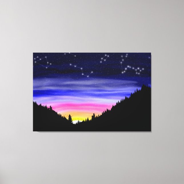 Diamond Night Canvas Print (Front)