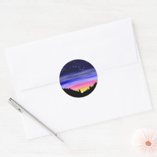 Diamond Night Classic Round Sticker