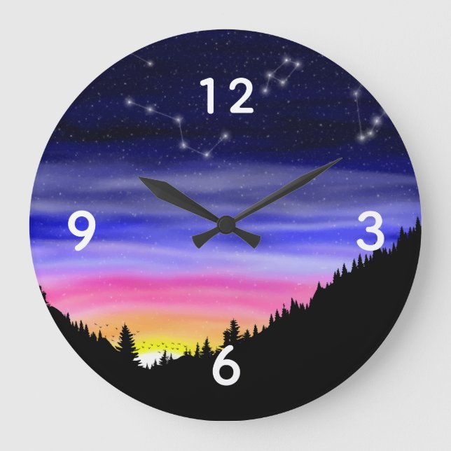 Diamond Night Large Clock (Front)
