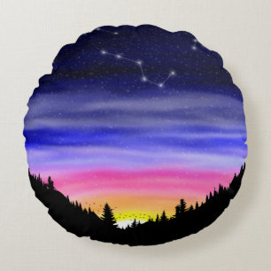 Diamond Night Round Pillow