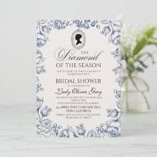Diamond Of The Season Regency Lady Bridal Shower Invitation