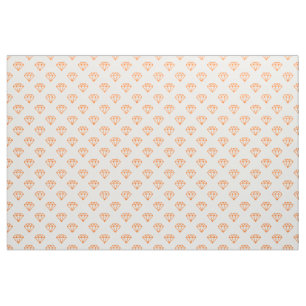 Diamond - Orange on White Fabric