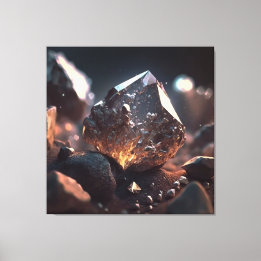 Diamond Ore Macro: Kimberlite Pipe Art Canvas Print