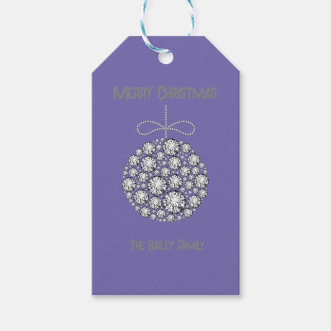 Diamond Ornament Gift Tags (Front)