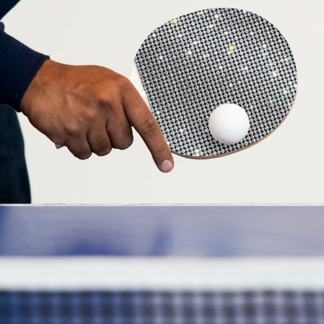 Diamond Paddles, brilliant Paddles, white crystal Ping Pong Paddle (Insitu)