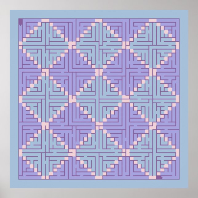 Diamond Patchwork Maze Poster (Front)