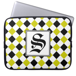 Diamond Pattern #1 Monogrammed Laptop Sleeve