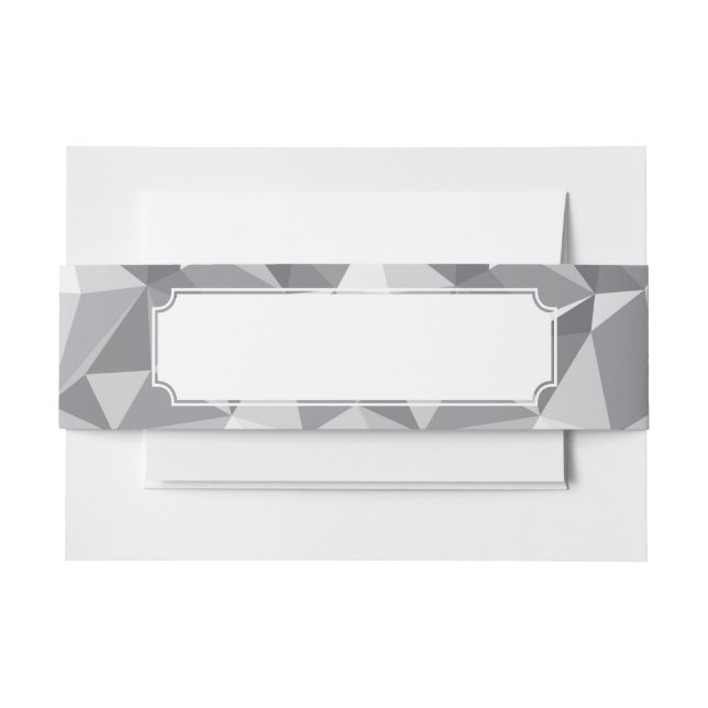 Diamond Pattern - Abstract Polygon Invitation Belly Band (Front Example)