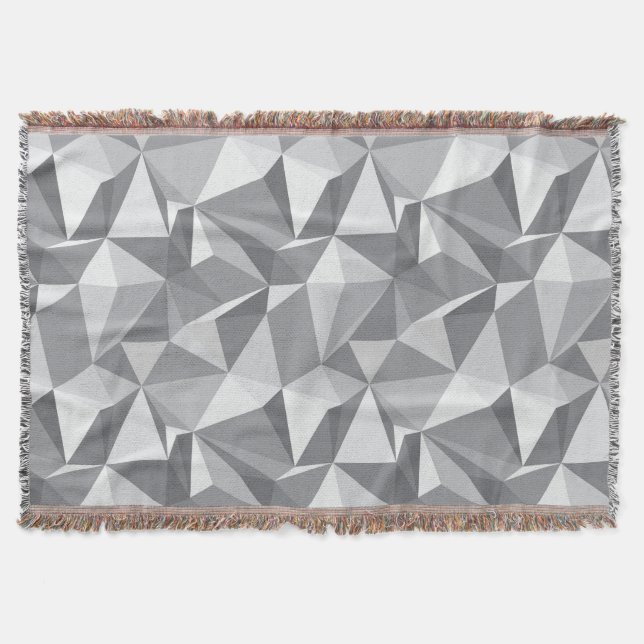 Diamond Pattern - Abstract Polygon Throw Blanket (Front)