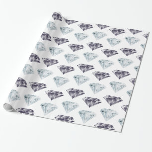 Diamond Pattern Bling Bling Luxury Expensive Gift Wrapping Paper