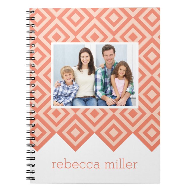 Diamond Pattern Custom Notebook (Front)
