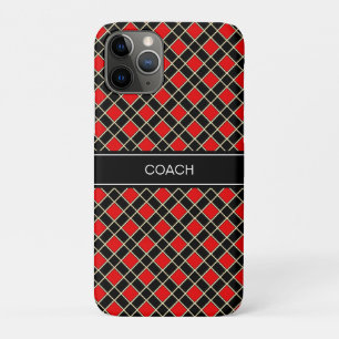 Diamond pattern in black and red Case-Mate iPhone case