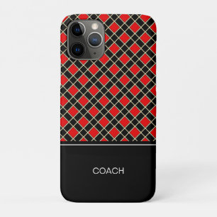 Diamond pattern in black and red Case-Mate iPhone case