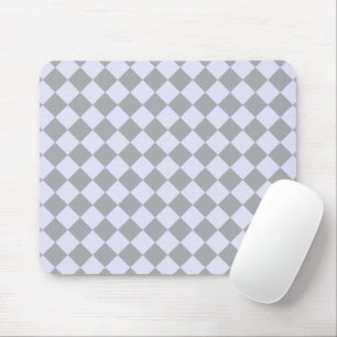 Diamond pattern in grey and lavender mouse pad