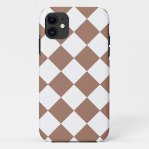 Diamond Pattern in White and Mocha Mousse Case-Mate iPhone Case