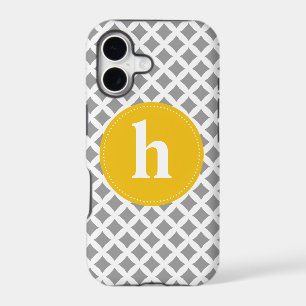 Diamond Pattern Monogram {pick your colour}