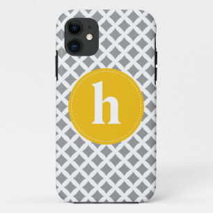 Diamond Pattern Monogram {pick your colour} Case-Mate iPhone Case